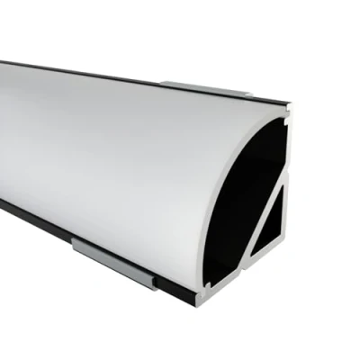 Immagine di Alumino Profilo in alluminio LED nero 200 cm angolare Copertura opale con accessori Per strisce da 16 mm Compatibile Philips Hue Spree