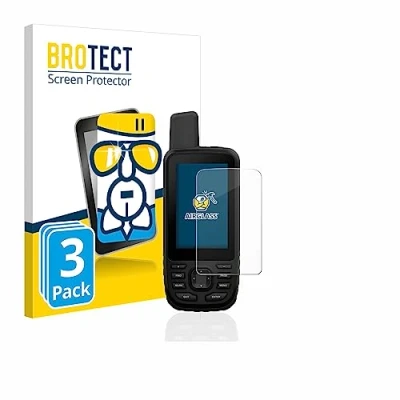 Immagine di brotect Pellicola Protettiva Vetro per Garmin GPSMAP 66s / 66st Protezione Schermo (3 Pezzi) [Durezza Estrema 9H, Chiaro]