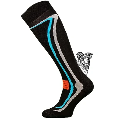 Immagine di TODO 2 paia 50% lana merino calzini da sci uomo e donna caldi termici con passamontagna in set funzionali invernali 1 paio nero (senza passamontagna) 3942