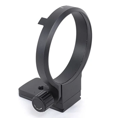 Immagine di iShoot Anello di supporto per treppiede compatibile con Sigma 100 400mm f/5 6.3 DG OS HSM Contemporary Lens, fondo è tipo ARCA piastra a sgancio rapido testa sfera Swiss/Kirk