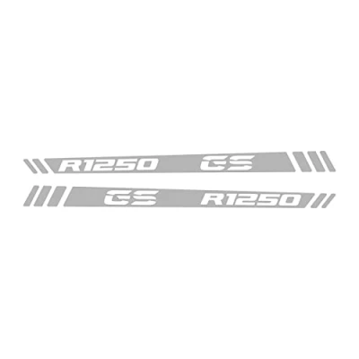 Immagine di n.2 Adesivi RIFRANGENTI compatibile con/sostitutivo per BMW Motorrad R 1250 GS Adventure paramani (Grigio Chiaro Rifrangente)
