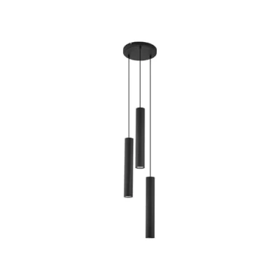 Immagine di lampada a sospensione &#039;Joffrey&#039; dimmerabile (Moderno) colore Nero, in Metallo ad es. Soggiorno &amp; Sala da pranzo (3 luci, GU10) di Lindby sospensione, soffitto,