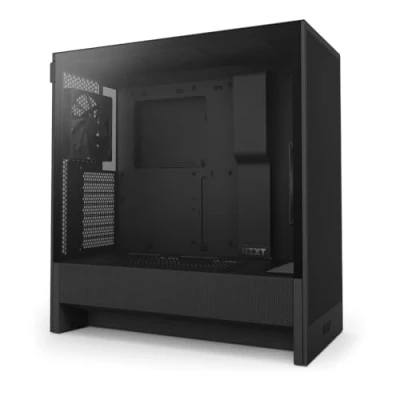 Immagine di NZXT H5 Flow Case per PC da gaming mid tower ATX compatto Flusso d&#039;aria elevato 2 ventole 120 mm incluse Supporto radiatori 360 (anteriore) e 240 (superiore) Nero