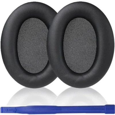 Immagine di Aiivioll WH 1000XM3 Auricolari compatibili con Sony Cuffie Bluetooth cancellazione del rumore Proteine in pelle PU, Memory Foam isolamento acustico (nero)