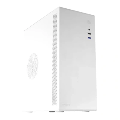 Immagine di Tacens NOVAX, Case PC Micro ATX Ultra compatto, Design Completo in Metallo, 1x Ventola Posteriore 80mm, Mini Tower con Grande Capacità Interna, Bianco