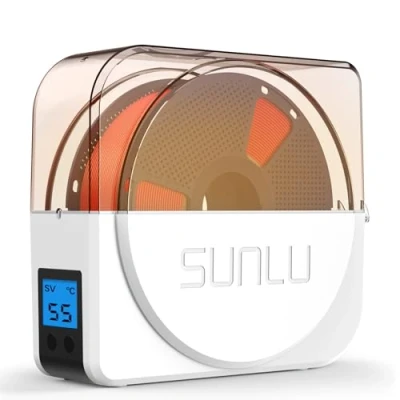 Immagine di SUNLU 3d Filament Dryer S1 Plus, con Ventola di Circolazione Integrata, Essiccatore Filamento PLA/PETG/TPU/ABS e Altri Filamenti, Compatibile i Diametri 1,75mm/2,85mm/3,00mm (Bianco).