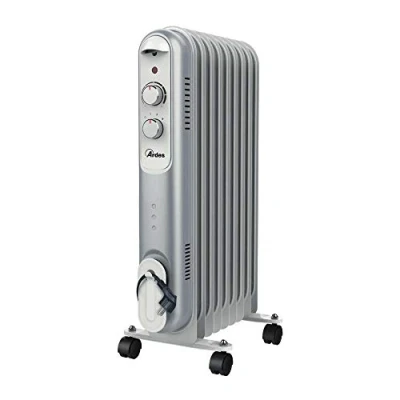 Immagine di ARDES AR4R09S CURVY Radiatore a Olio 9 Elementi Riscaldanti Termosifone 3 Potenze 2000W Ad Con Spia Funzionamento e Termostato di Regolazione Della Temperatura