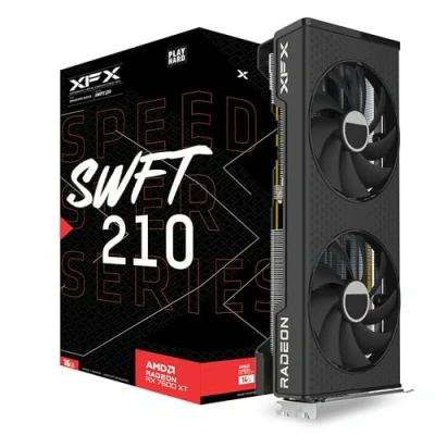 Immagine di XFX Scheda grafica AMD Radeon RX 7600 XT Speedster SWFT210 16 GB GDDR6 SDRAM HDMI ™, DisplayPort FreeSync
