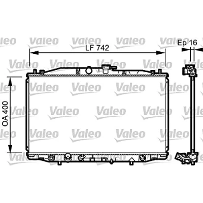 Immagine di VALEO 735049 Radiatore motore Alluminio 400 718 16 con regolatore refrigerante Alette di raffreddamento saldate HONDA: Accord 7 Limousine