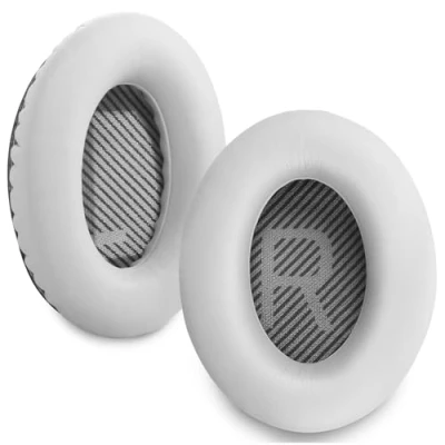 Immagine di QC35 Cuscinetti auricolari di ricambio compatibili con cuffie sovrauricolari Bose QuietComfort 35 SoundTrue II in memory foam (argento)