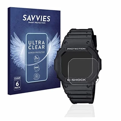 Immagine di savvies (6 Pezzi Pellicola Protettiva per Casio G Shock GW M5610 1ER Protezione Schermo Trasparente