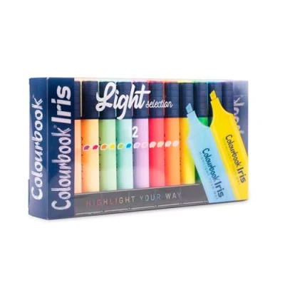 Immagine di Colourbook Iris Desk Set 12 Evidenziatori Light Selection
