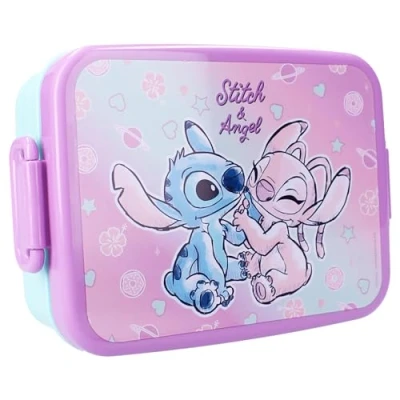 Immagine di Vadobag Stitch ANGEL Portamerenda Lunch Box in plastica con coperchio dimensioni 16x13x5cm DISNEY Originale Lilo e