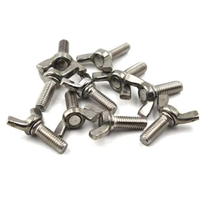 Immagine di 304 Acciaio Inox Wing Bolt Set M6x10 Mano Twist Vite Farfalla 30PCS