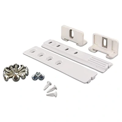 Immagine di DEKAROX Kit di montaggio universale per porta Liebherr 9086322 Miele 187872 a traino in frigorifero congelatore Set con cerniere staffe viti binari accoppiamento bulloni