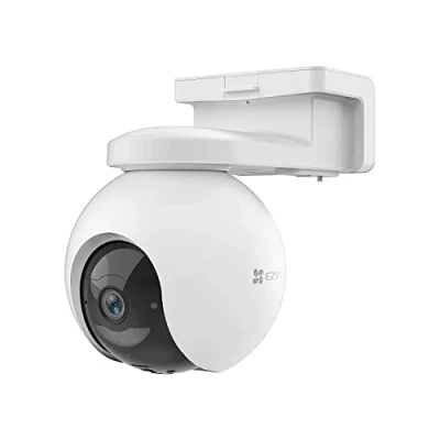 Immagine di EZVIZ 4G LTE Telecamera da Esterno Con Batteria Ricaricabili 10400mAh, 2K Videocamera di Sorveglianza Pan&amp;Tilt Copertura Visiva a 360, 100% Senza Fili, Sim Slot, Non Supporta Wi Fi, EB8