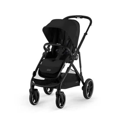 Immagine di CYBEX Passeggino Gold GAZELLE S, dalla nascita a circa 4 anni, max. 22 kg (modalità singola) / 2x Duo), sistema all in 1 con 20+ configurazioni, Moon Black