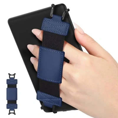 Immagine di MoKo Cinturino Universale per 6&quot; 8&quot; e Reader Tablet, Morbido da Mano Supporto Leggero con Fascetta Elastica Impugnatura Tablet ad Alta Elasticità, Indaco