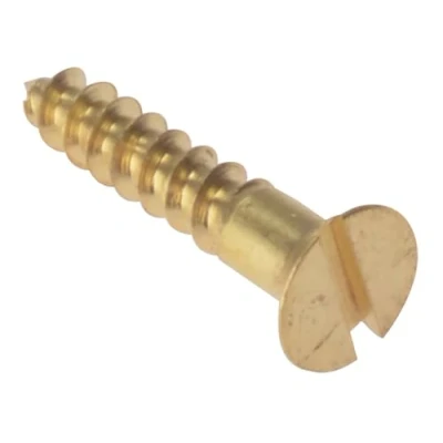 Immagine di Forgefix CSK584B Confezione da 200 viti in ottone massiccio a testa svasata, impronta taglio, specifiche per legno
