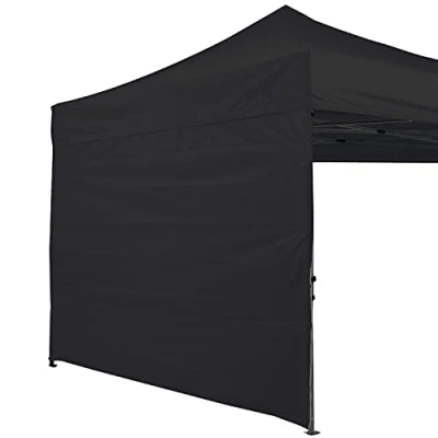 Immagine di ABCCANOPY Pannello laterale per gazebo a gamba dritta da 2,5 x m, solo 1 parete (nero)