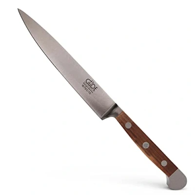 Immagine di Güde Solingen Coltello da cuoco forgiato, 16 cm, legno di noce, ALPHA WALNUT doppio collarino, fatto a mano in Germania