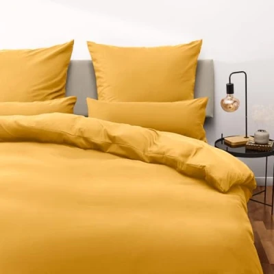 Immagine di Blumtal Copripiumino Matrimoniale 240x220 e Federe 50x80 Set di Lenzuola in Microfibra Extra Morbida certificata Oeko Tex, con 2 3 Pezzi Giallo