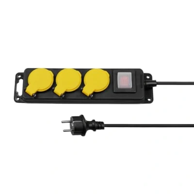 Immagine di ITENSE Blocco multipresa, presa A 3 prese impermeabile 16 con interruttore Cavo HO5RN F 3G1mm² Lunghezza cavo: 0,85 m Tensione: 230 V Potenza massima: 3680 W