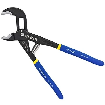 Immagine di S&amp;R Pinza Automatica Regolabile Autobloccante 240x35m per tubi acqua con meccanismo a sgancio rapido. Alta Qualità.