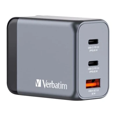 Immagine di VERBATIM GAN CHARGER 3 PORT 65W