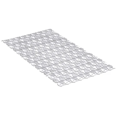 Immagine di TATAY Tappetino Antiscivolo da Doccia o Vasca, di PVC con Ventose, Resistente a muffe e microbi, antibatterico, Design Pesci, Bianco, Dimensione 72 x 36 cm