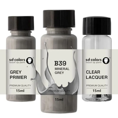 Immagine di SD COLORS GRIGIO MINERALE B39 New Touch Up Paint 15 ML RIPARAZIONE GRAFFIO PENNELLO COLORE CODICE (VERNICI+LACQUER+PRIMER)
