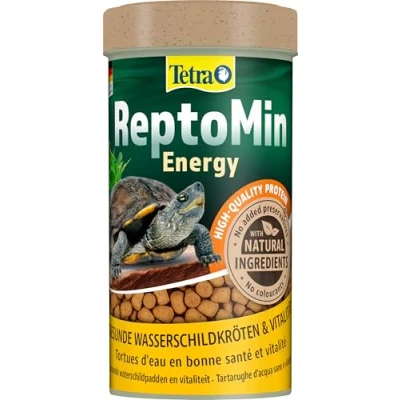 Immagine di Tetra ReptoMin Energy Turtle Food Mangime Premium Bilanciato e Ricco di Sostanze Nutritive con Krill Gamberetti, Barattolo da 250 ml