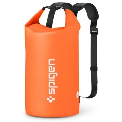Immagine di Spigen Aqua Shield A631 Borsa Impermeabile IPX6 30L Dry Bag con Tasca Interna e Tracolla Regolabile Spallina Tramonto Arancio