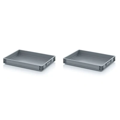 Immagine di 2x Eurobehälter Eurobox 60 x 40 7,5 cm inkl. gratis Zollstock * 2er Set