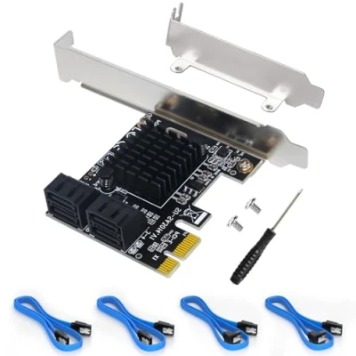 Immagine di Ubit sata pcie Karte, PCI E zu 3.0 Hub Controller Adapter, SA3001 2 Port Erweiterungskarte, IPFS Festplatte Mining Karte für Desktop PC card SA3014