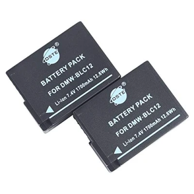 Immagine di DSTE 2 batterie ricaricabili DMW BLC12, Compatibile per Panasonic Lumix DMC G5 G6 G7 GH2 FZ200 V LUX4, e fotocamere Leica Q come BLC12E BLC12PP BP DC12 DC12U DC12E