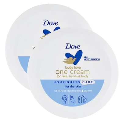Immagine di Dove One Cream Crema Nutriente per Viso Mani e Corpo Pelli Secche Rapido Assorbimento Idratazione 48h 2 Barattoli da 250ml