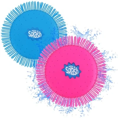 Immagine di com four® 2X Frisbee ad Acqua Disco da Lancio in Schiuma e Silicone Ø 17 cm Gioco Acquatico Colori Vivaci, Extra Morbido (02 Pezzi cm)