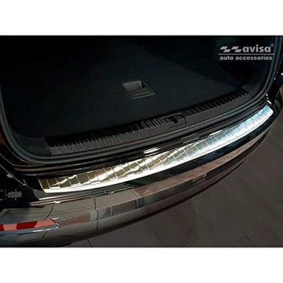 Immagine di Protezione paraurti Posteriore in Acciaio Inox Compatibile con Audi Q3 II 2019 &#039;Ribs&#039;