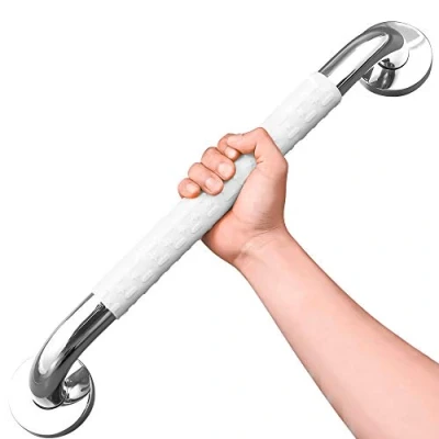 Immagine di Maniglione Bagno Disabili con Luce Fluorescente Antiscivolo Maniglia per Vasca Da Doccia in Acciaio Inossidabile&amp;ABS Anziani Gravida Bambini (60CM)