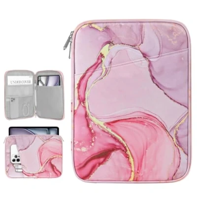 Immagine di Dadanism 12,9 Pollici Custodia Sleeve per Tablet Compatibile con iPad Pro/Air 13&quot; 2024, Pro 12,9&quot; M2 6a/5a/4a/3a Gen, 12,4&quot; Galaxy Tab S9 FE+/S9+/S8+/S7 Fe/S7+, Surface 8/7/6/X, Rosa nuvoloso
