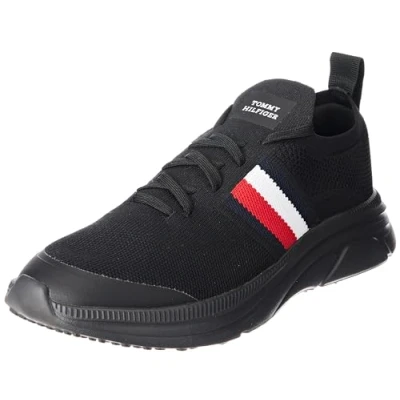 Immagine di Tommy Hilfiger Modern Runner Stripes Sneakers basse, Uomo, Taglia: 46, Black Tessuto