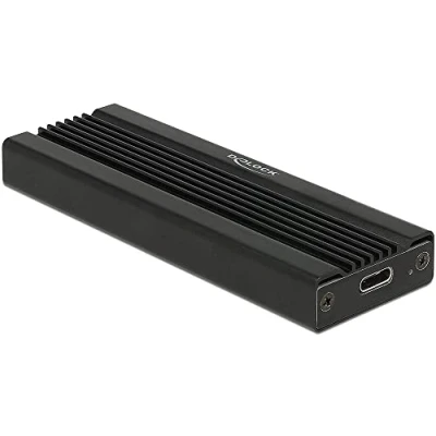 Immagine di Delock Alloggiamento esterno M.2 SSD 42 mm &gt; SuperSpeed USB 10 Gbps (USB 3.1 Gen 2) Jack Type C (M.2), Case per hard disk, Nero