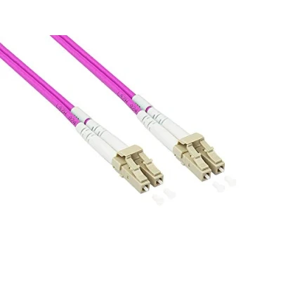 Immagine di Good Connections OM4 cavo in fibra ottica duplex da LC a UNIBOOT Multimode 50/125 1/10/40/100 Gigabit Ethernet Conduttore di onde luminose, ottica, patch 0,5 m/50 cm