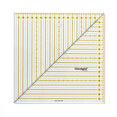Immagine di Prym Patchwork Lineal Square 20 x cm Omnigrid Ruler, Yellow, Transparent