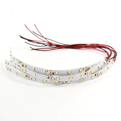Immagine di DD08WM 5pcs Precablato Warm Bianco Striscia LED 3528 SMD Luce Autoadesiva 12V 18V 20CM per il layout del modello di treno Nuovo