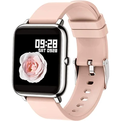 Immagine di Popglory Smartwatch Uomo Donna, Notifiche WhatsApp e Chiamate,Contapassi SpO2 Pressione Sanguigna Cardiofrequenzimetro,Orologio Sportivo per Android iOS