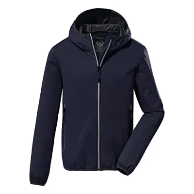 Immagine di Killtec Boy&#039;s Giubbotto softshell con cappuccio, impacchettabile KOS 167 BYS SFTSHLL JCKT, dark navy, 164, 38365 000