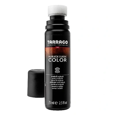 Immagine di Tarrago colore Nubuck Suede 75ml Rinnovatore del per scarpe in pelle scamosciata e nabuk Evidenzia i colori delle calzature, nutri proteggi Con applicatore spugna (Dark Brown 06)
