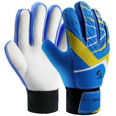 Immagine di Sportout guanti da portiere per bambini,ragazzi e ragazze, allenamento con doppia protezione il polso materiale antiscivolo in lattice resistente allusura
